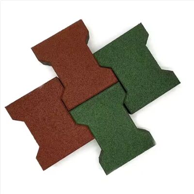 Eco-friendly Recycled Rubber Tiles with Non-slip Surface and 35mm Thickness for Outdoor Playgrounds and Horse Stalls
