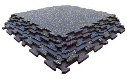 Goede prijs Blauwe vergrendelbare rubberen mat anti-slip gym vergrendelbare rubberen vloer 500*500mm online