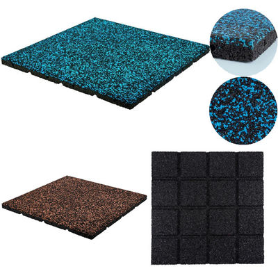 500*500mm Sports Floor Tiles Customized Gym Fitness Flooring Sound Proof