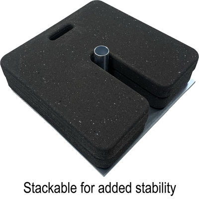 Buon prezzo 450*450*45mm Peso di base di gomma nera di gomma riciclata 30 libbre in linea