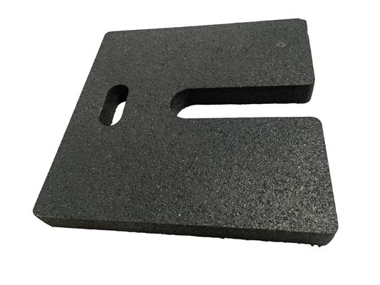 Calidad Placa base de goma negra de 18"x18"x2in 450*450*50mm para eventos de boda, telón de fondo, antideslizante, absorción de impactos, ecológica LKT-W020 Fabricación