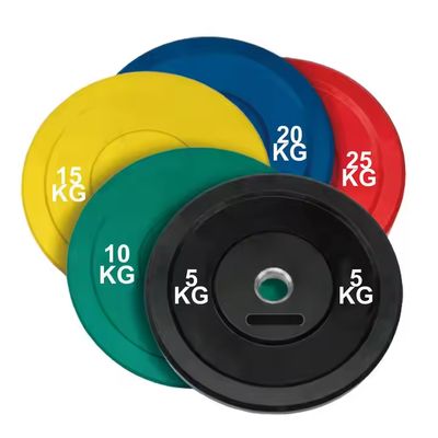 Giá tốt. Tạ đĩa cao su Đen/Đỏ/Xanh lá/Xanh dương/Vàng/Trắng/Xám với độ cứng 60-70 ShoreA dành cho người đam mê cử tạ trực tuyến