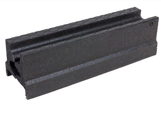 Bon prix Des plaquettes en caoutchouc à rainures noires pour voies ferrées 45/66 mm en ligne