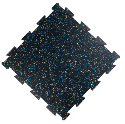 Recycled Rubber Interlocking Mats 40mm Shock-Absorbing Sports Tiles