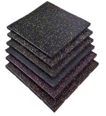 High-Density EPDM Rubber Gym Flooring with 60-70 ShoreA Hardness and 500*500mm Size for Sports Facilities