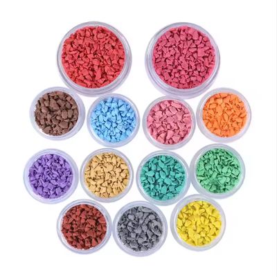 Customized EPDM Rubber Pellets with 60-70 ShoreA Hardness and 1-5mm Thickness for All Seasons Playground Surfaces