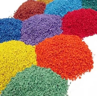 EPDM Rubber Granules with 60-70 ShoreA Hardness 1.5g/cm3 Density and 1-5mm Thickness for Shock-absorbing Playground Surfaces