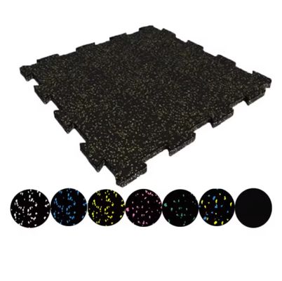 High Density Shock Absorbent Impact-Resistant EPDM Interlocking Rubber Mat for Gym Flooring