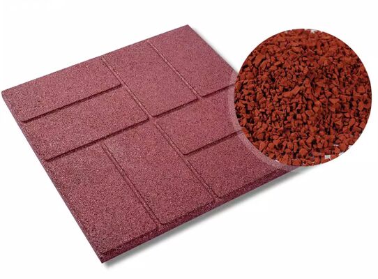 Giá tốt. Gạch lát sàn cao su ngoài trời thân thiện với môi trường, chống tia UV, mật độ 1.5 g/cm³ cho sân chơi & công viên trực tuyến