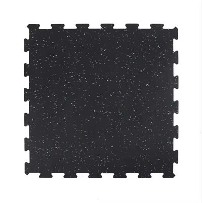 Bom preço Tapete de borracha intertravado para piso de academia com dureza 60-70 Shore A, densidade 1,5g/cm³ e absorção de choque on-line